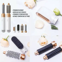 5-in-1 Professional Hair Styling Tool - Air Brush, Dryer & Comb for Perfect Hairstyles