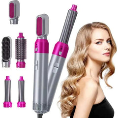 5-in-1 Professional Hair Styling Tool - Air Brush, Dryer & Comb for Perfect Hairstyles